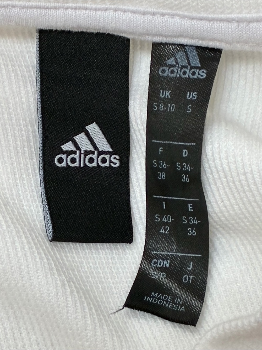 adidas White Women's Cropped Crewneck Sweatshirt with Logo - Picture 7 of 11